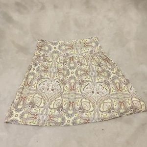 Paisley skirt brown and green